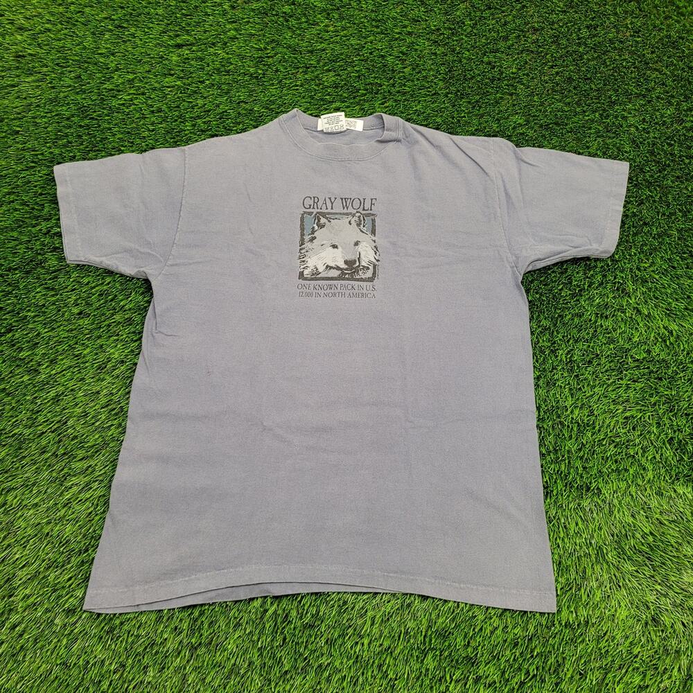 Vintage 90s Wolf Shirt Womens XL 22x28 USA Artforms